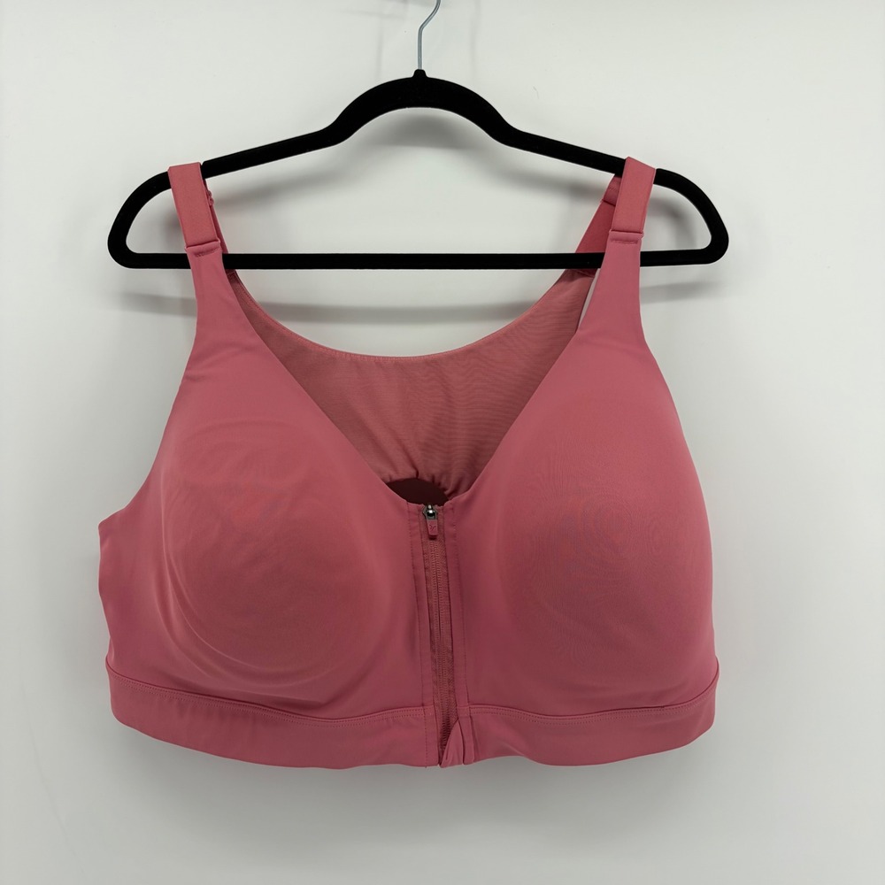 Old Navy Powersoft Go-Dry Zip Front High Support Sports‎ Bra Rose Pink 42DD